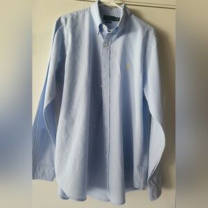 Ralph Lauren Polo Blue Button Down Classic Fit Shirt Men's Size XL EUC $39